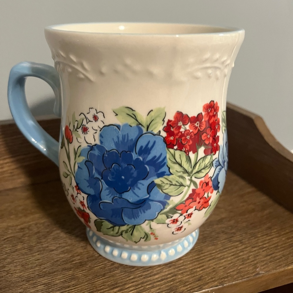 🌸 New The Pioneer Classic Mug, Qty 1, Red, Blue & White